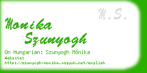 monika szunyogh business card