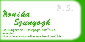 monika szunyogh business card